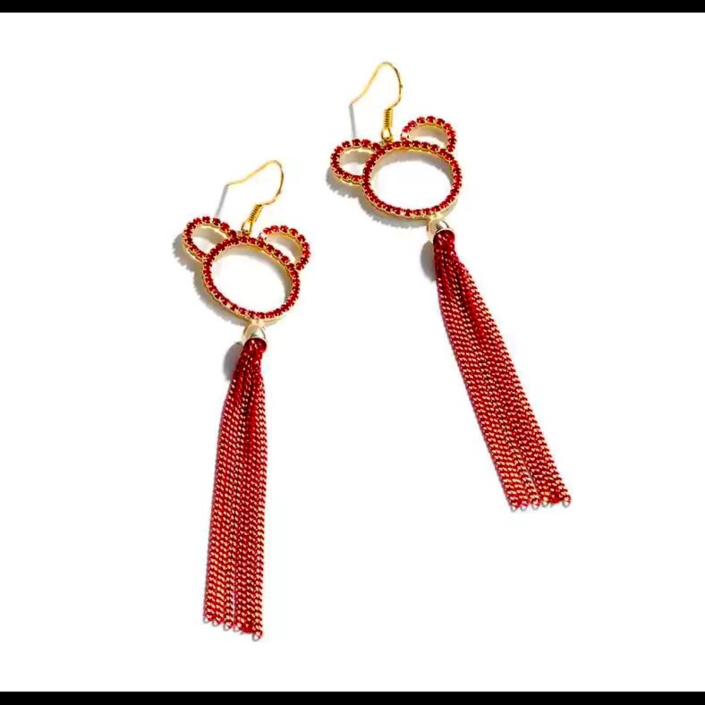 New Disney Red Enamel Coated Earrings - Picture 2 of 4